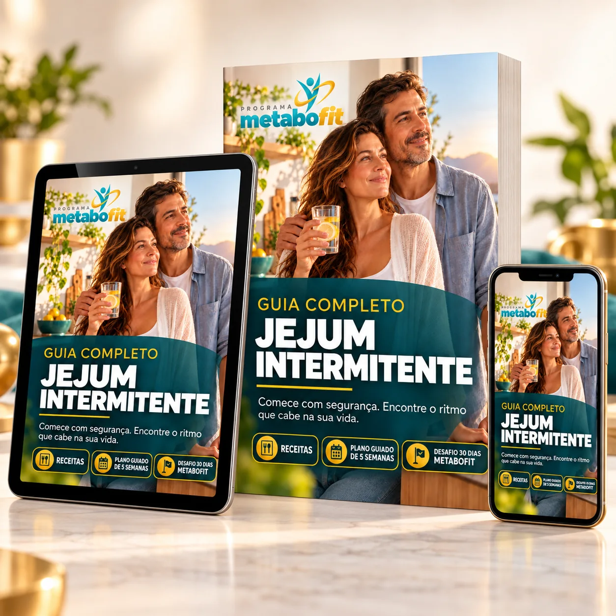 Mockup oficial do Guia Completo do Jejum Intermitente